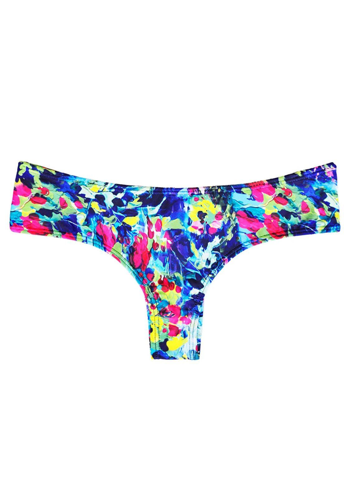 Bikini calzón culote tanga estampado verde-0