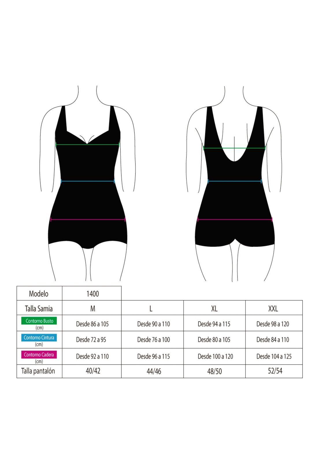 Traje de baño deportivo con piernas estampado verde-2