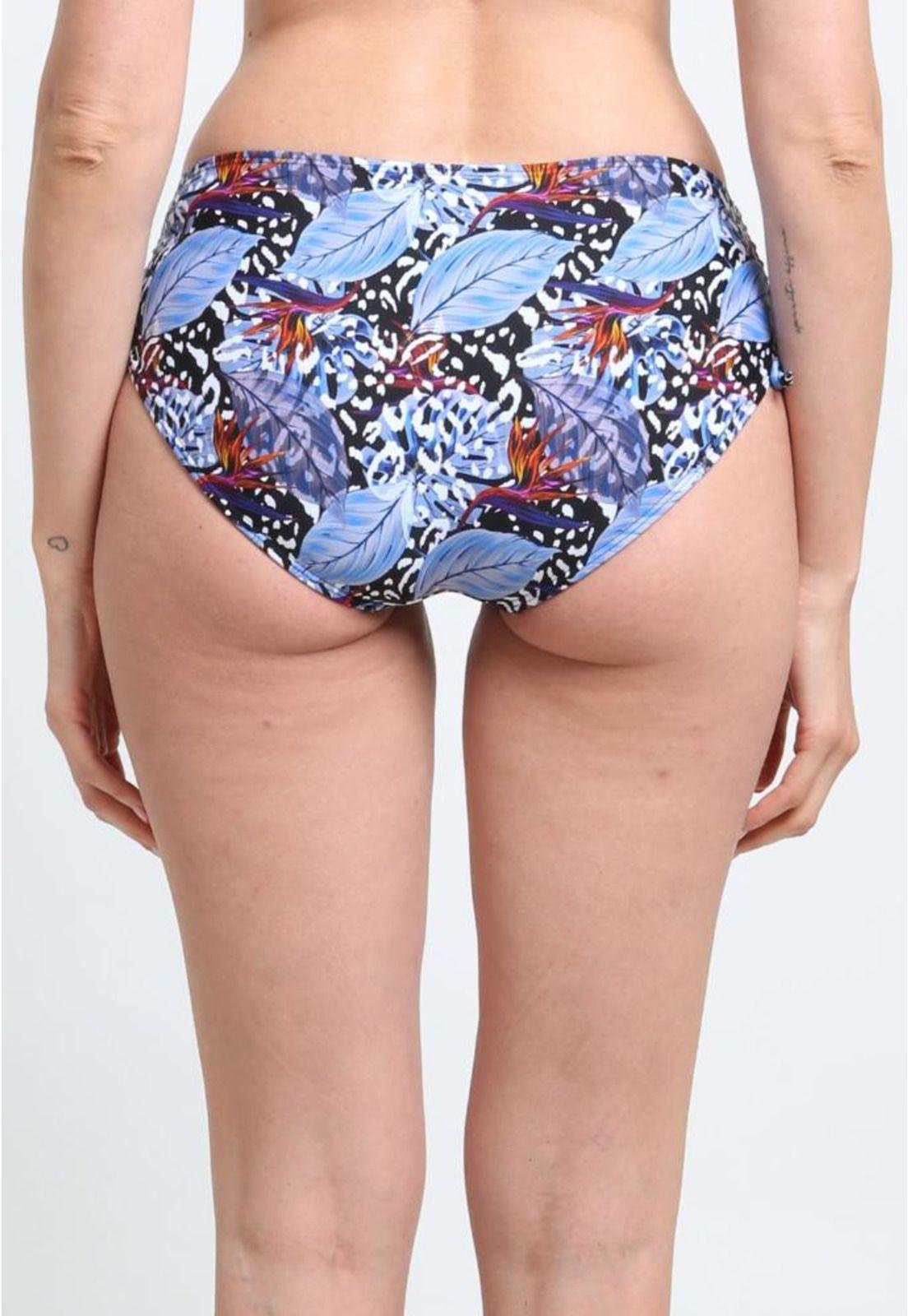 Bikini calzón ajustable caderas estampado azul-1