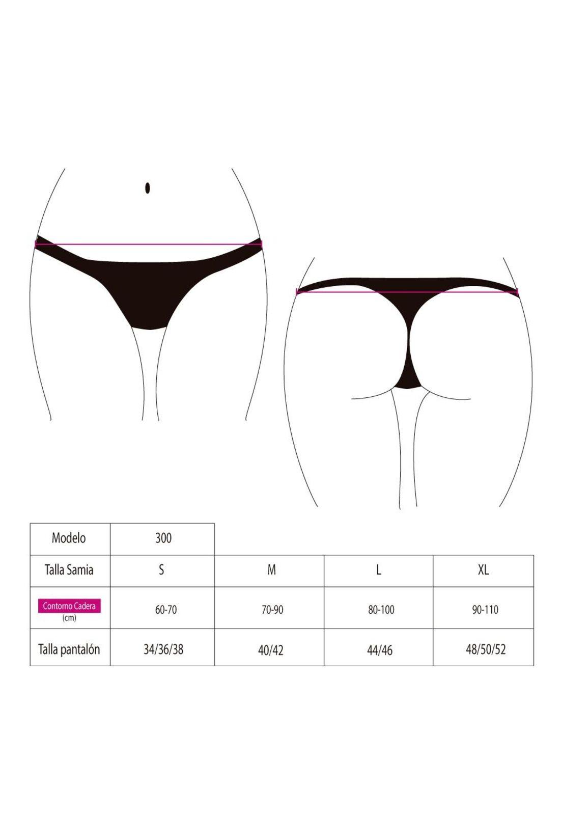 Bikini calzón tanga con amarras color negro-3