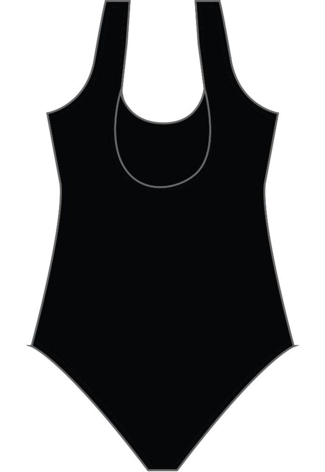 Traje de baño mujer reductor clásico negro-0