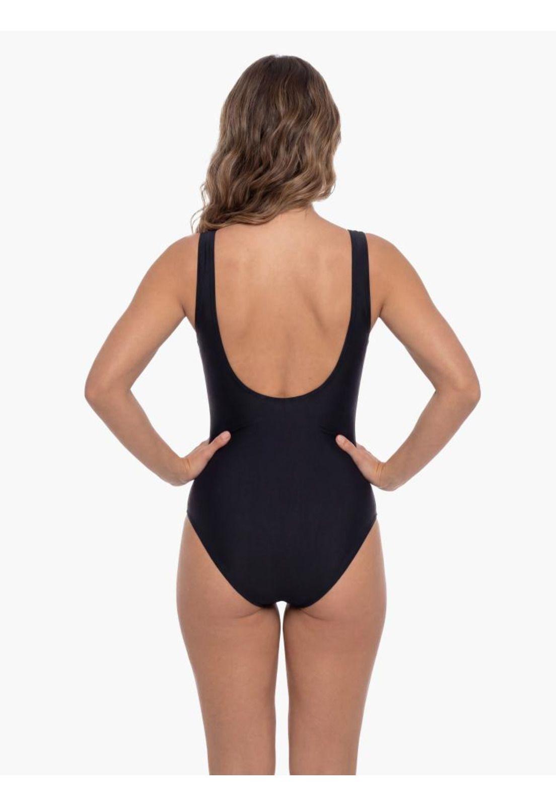 Traje de baño mujer reductor clásico negro-3