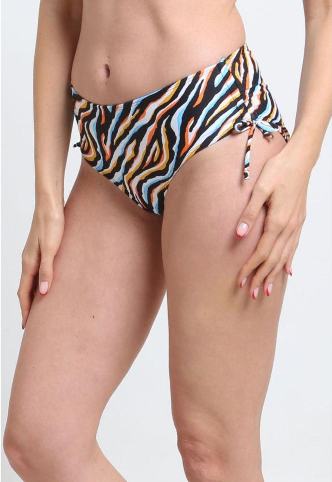 Bikini calzón ajustable caderas estampado naranja-2