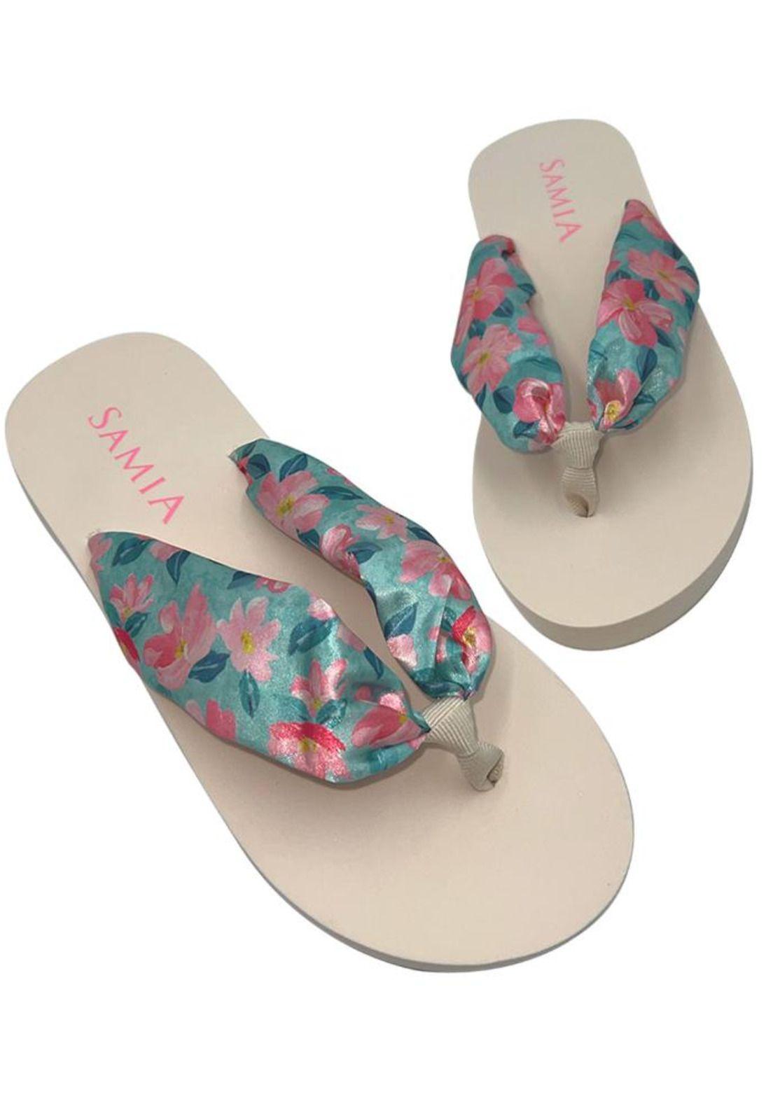 Sandalias mujer estampado flores-2