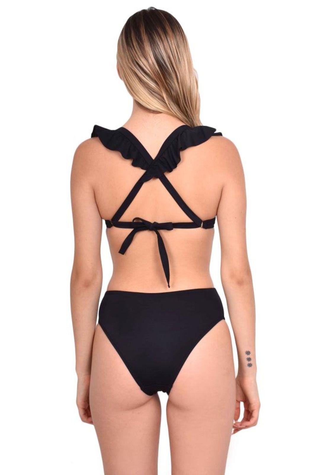 Trikini con vuelos negro-1
