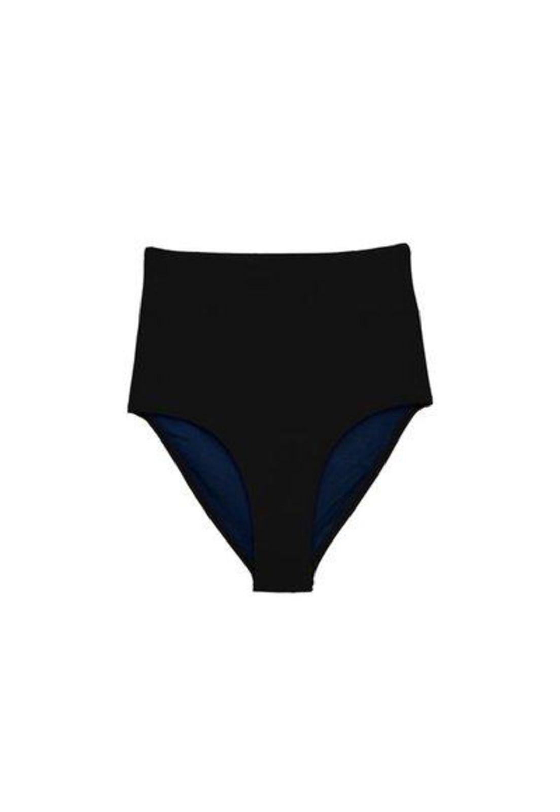 Bikini calzón tiro alto color negro-3