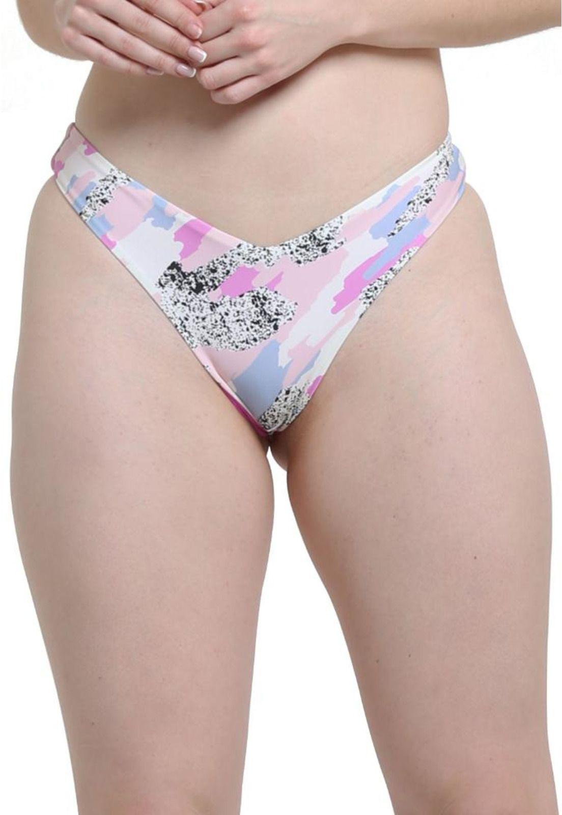 Bikini tanga cadera alta estampado lila-0