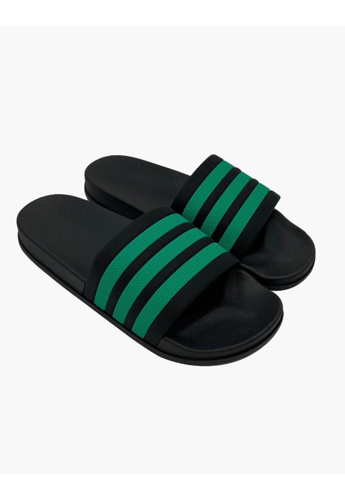 Sandalias mujer goma verde-1