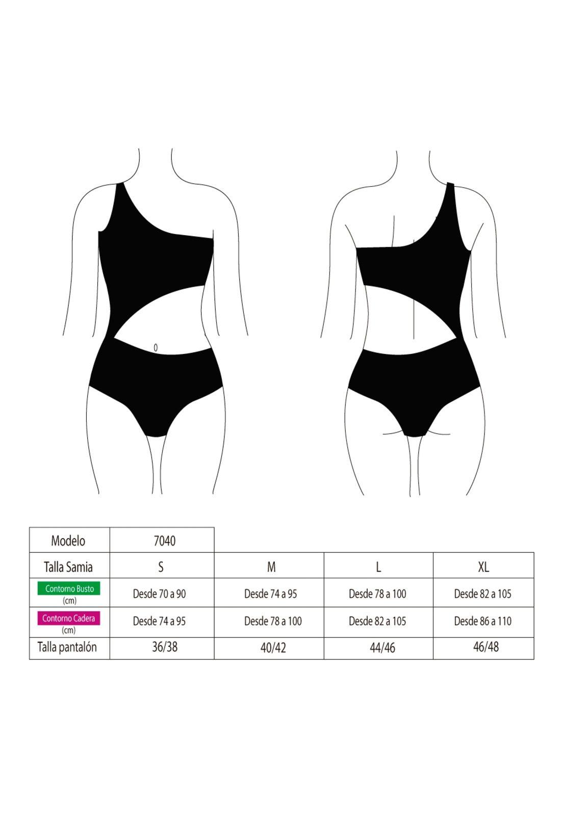 Trikini cruzado estampado amarillo-3