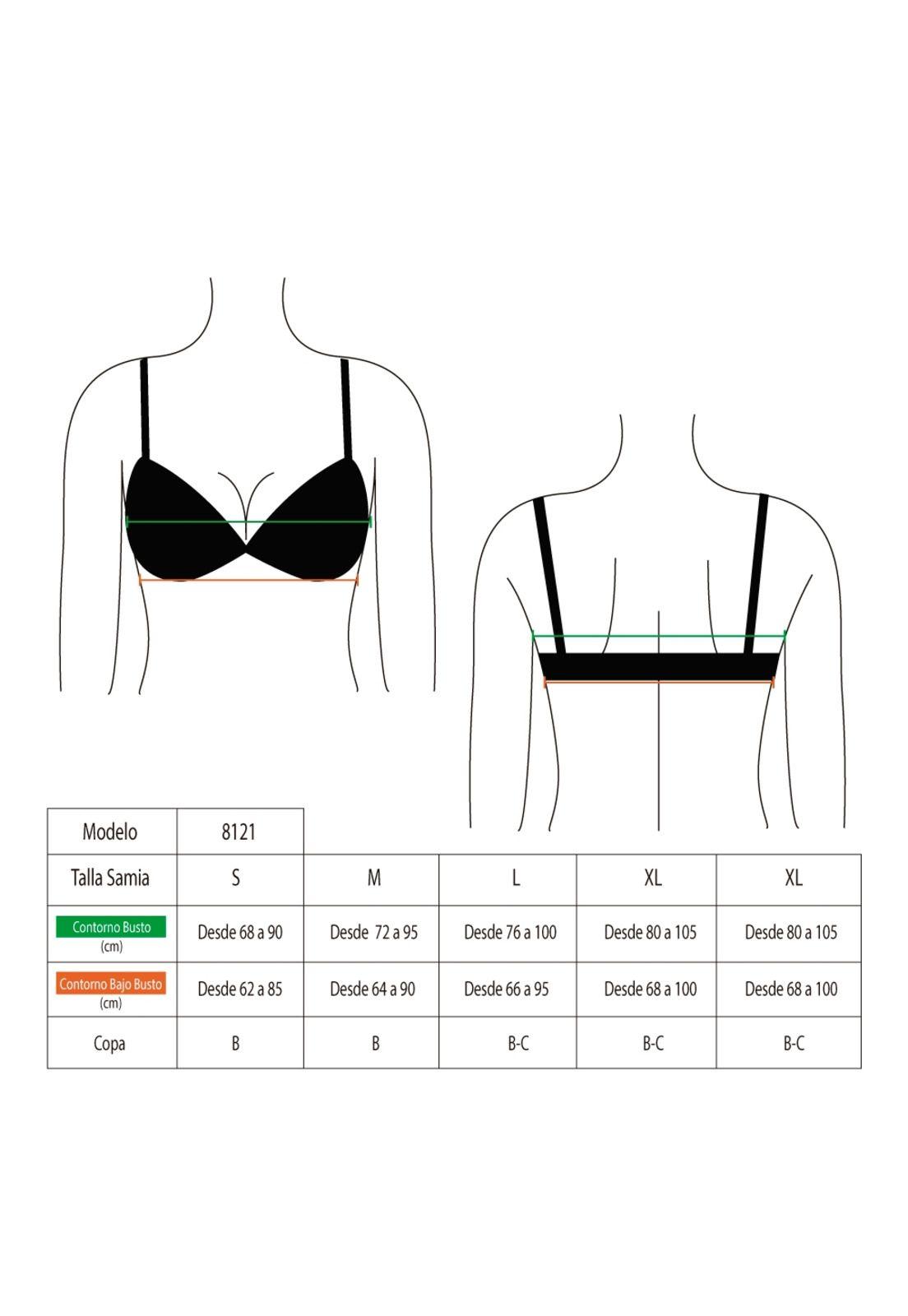 Trikini con nudo ajustable estampado rojo-3