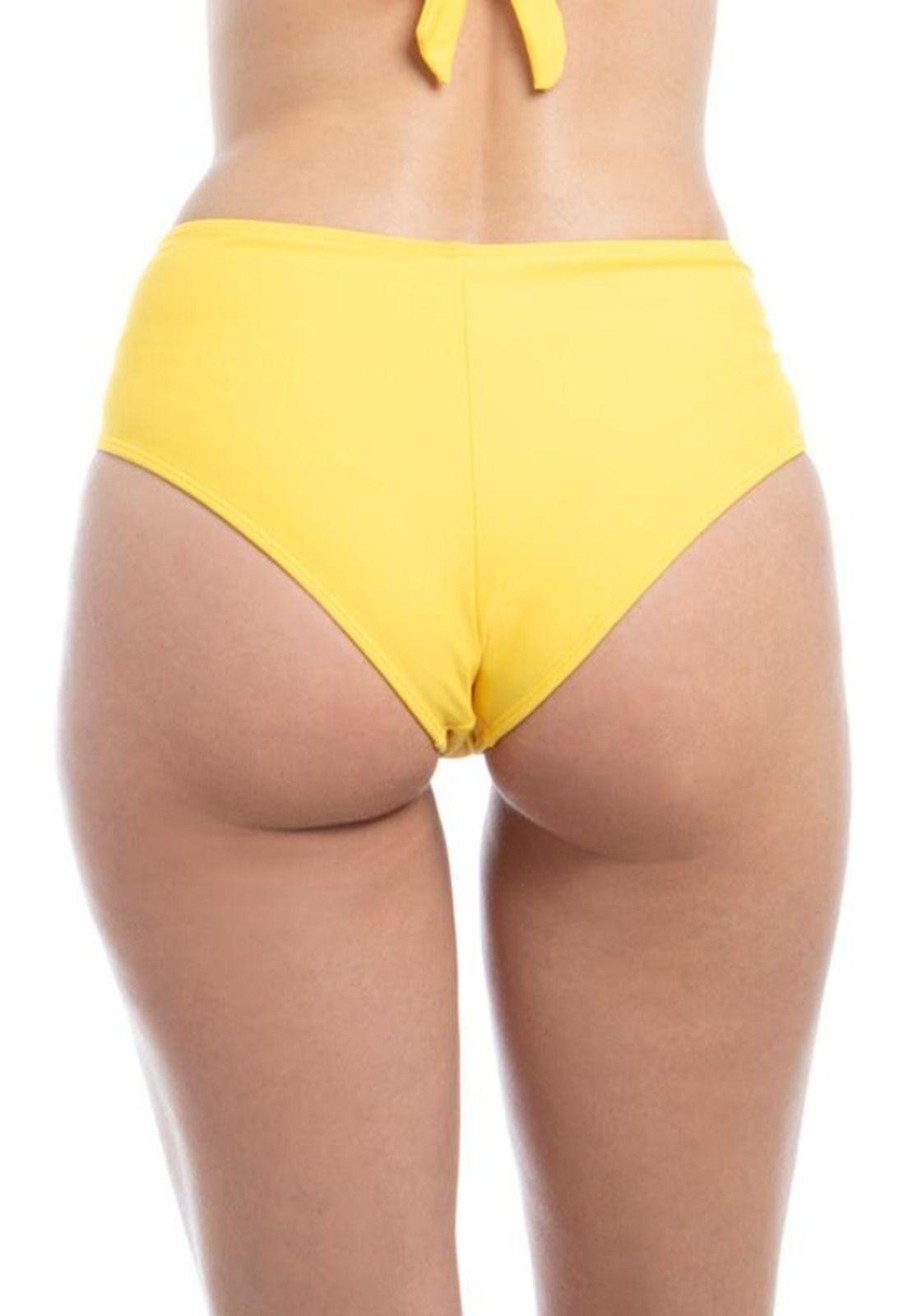 Bikini calzón con amarra amarillo-1