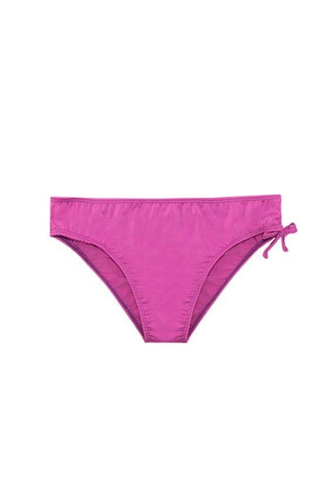 Bikini calzón con drapeado ajustable morado-0