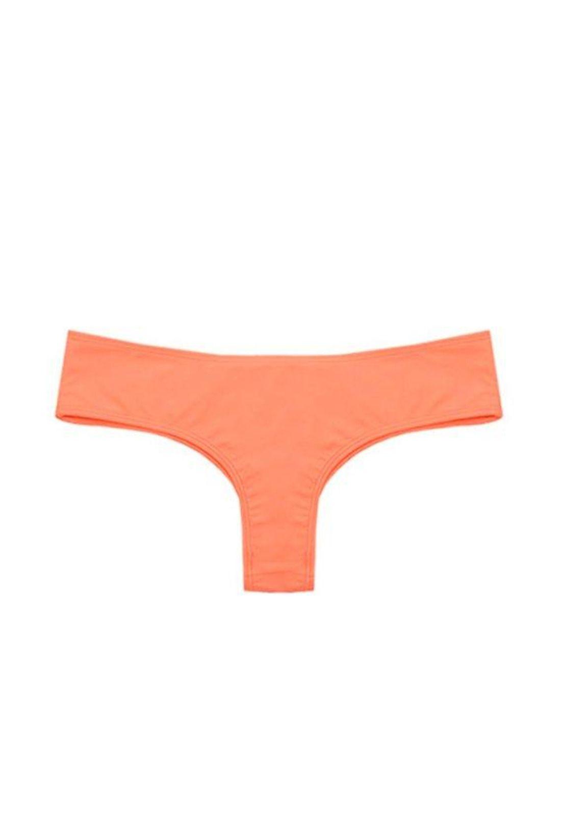 Bikini calzón con pinza trasera color naranja-0