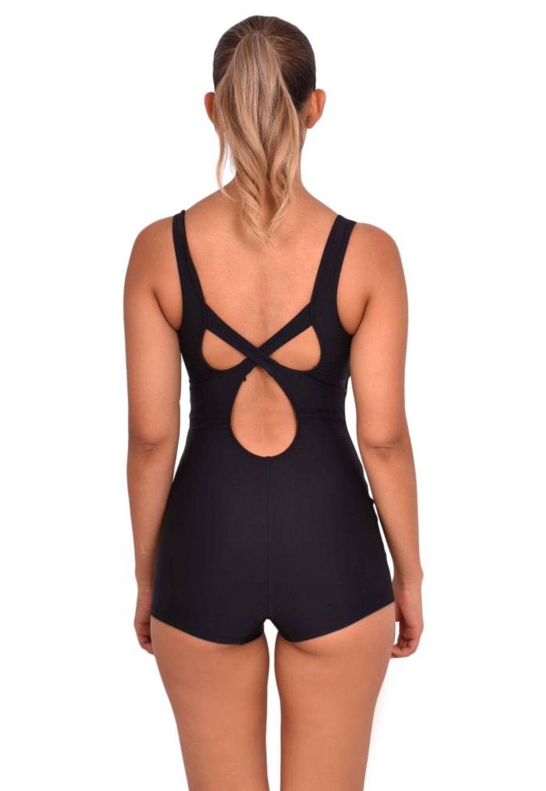 Traje de baño Deportivo pierna corta turquesa-1