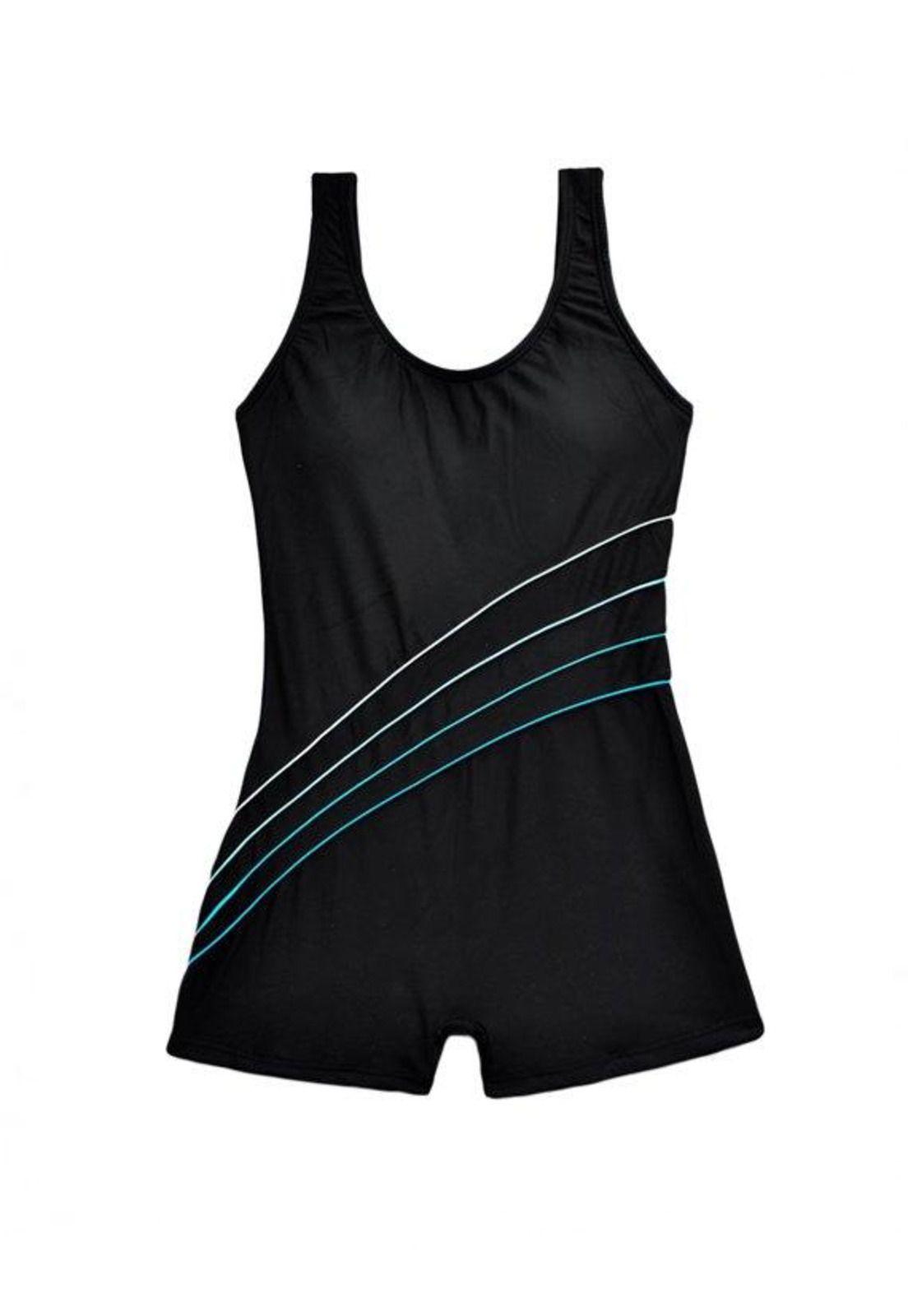 Traje de baño Deportivo pierna corta turquesa-2