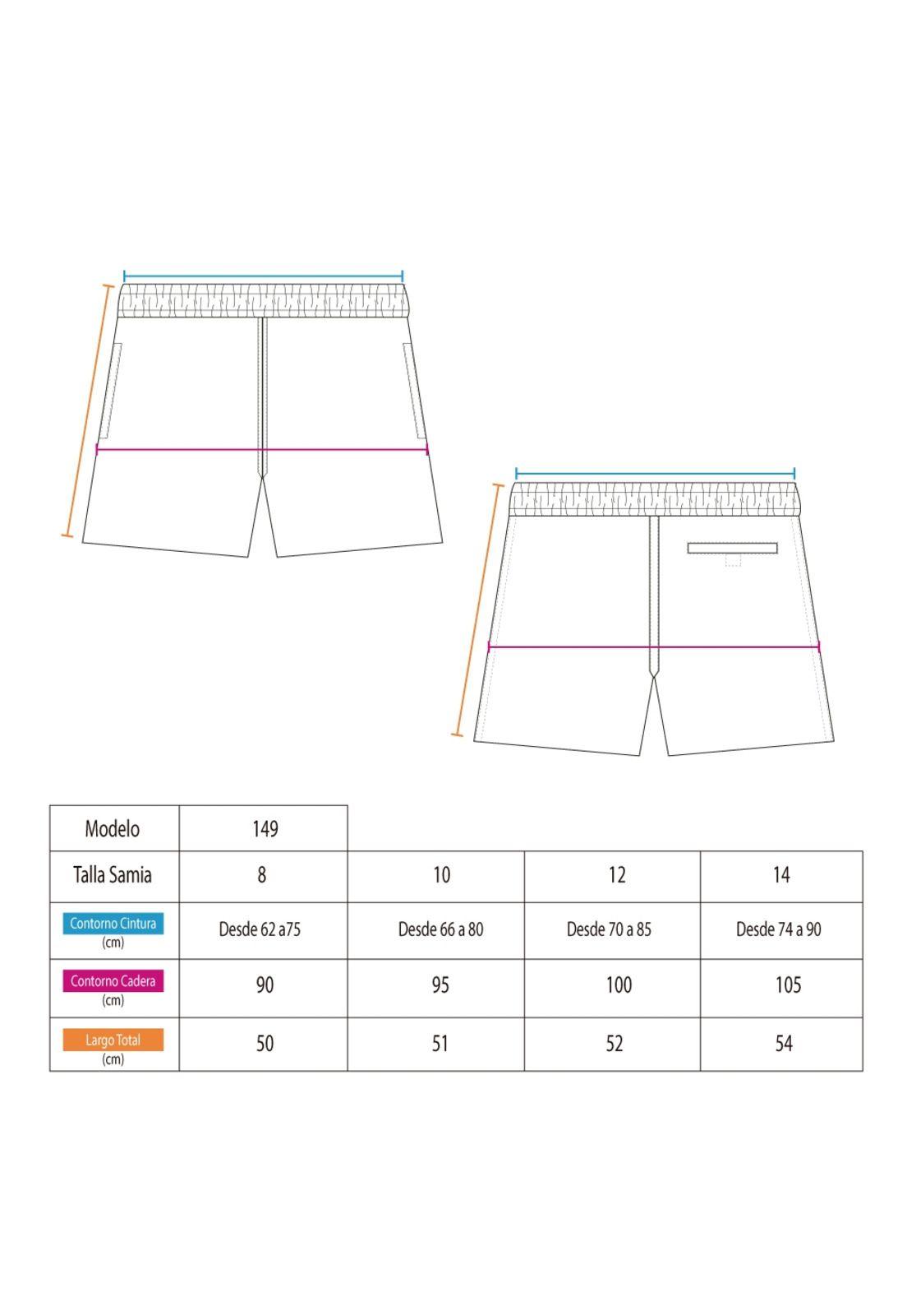 Short bermuda estampado azul para niño-1