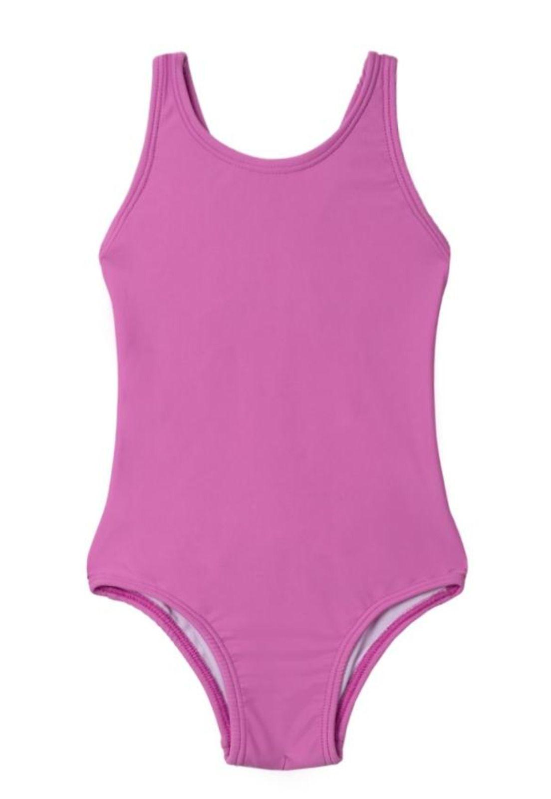 Traje de baño deportivo de niña morado-0