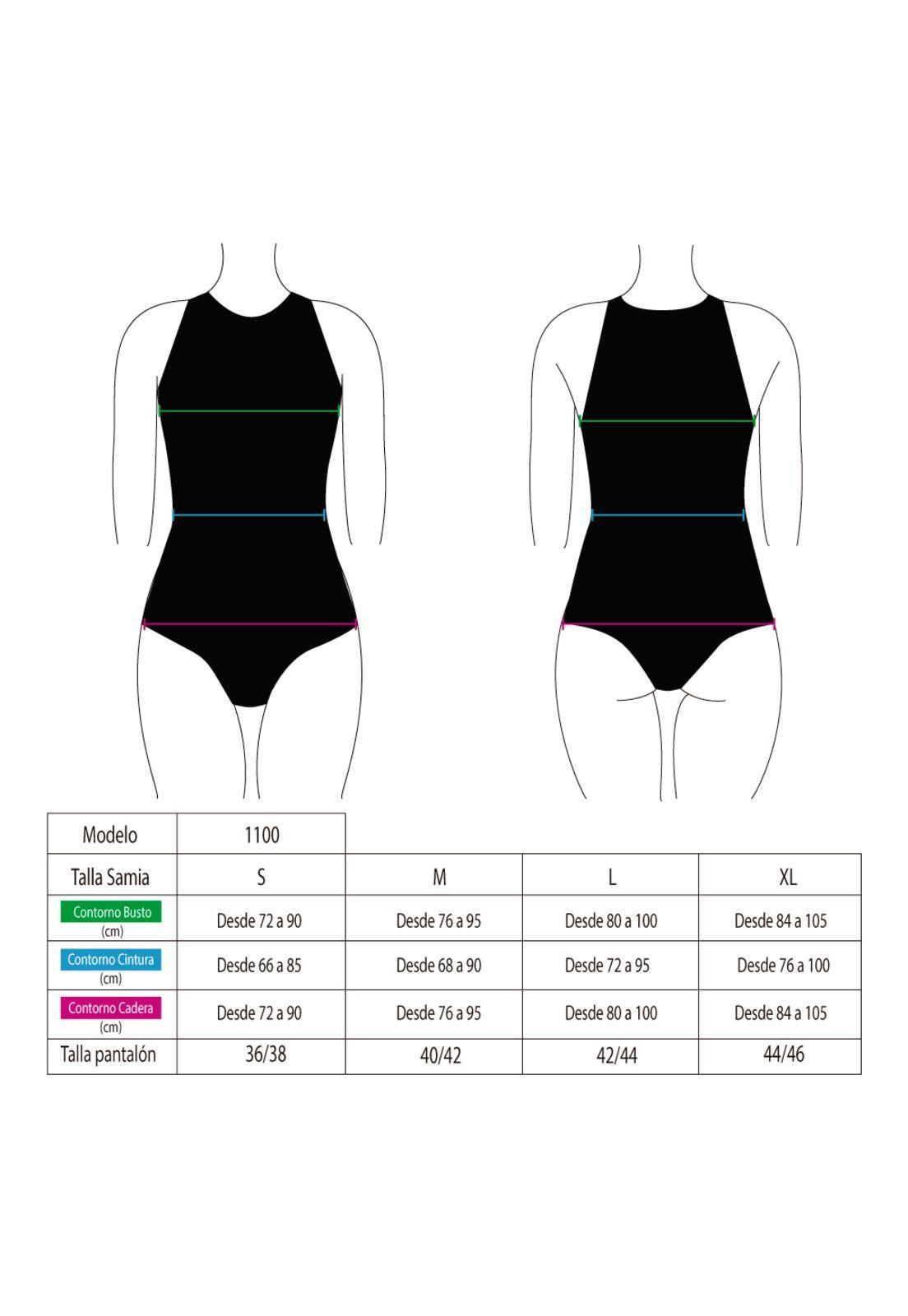 Traje de baño enterito deportivo con cierre color amarillo-2
