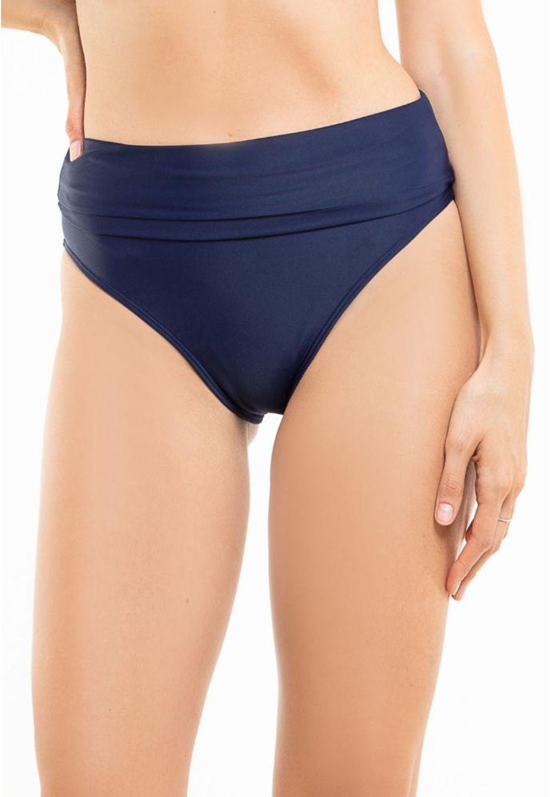 Bikini calzón pin up doble uso azul marino-0