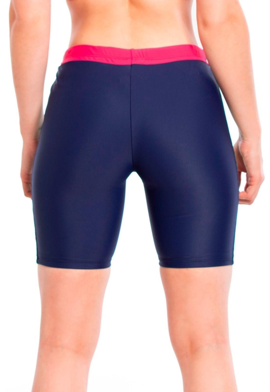 Short deportivo elasticado estampado fucsia-1