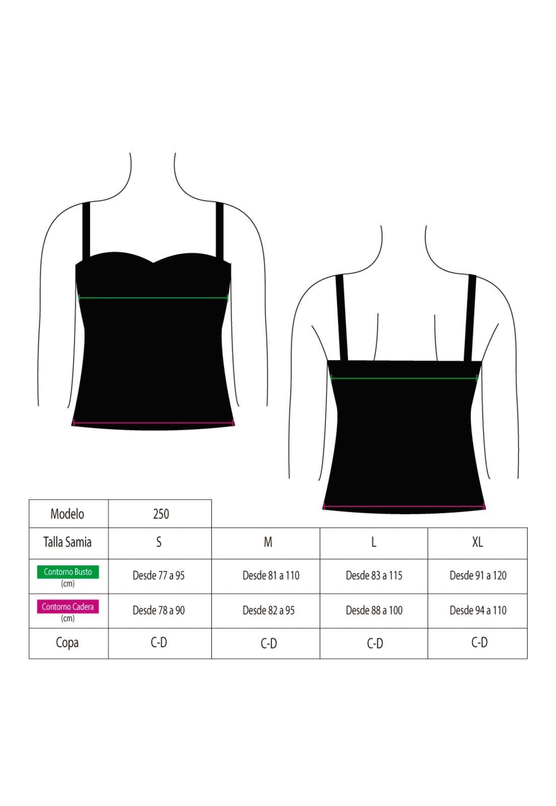 Tankini reductor estampado naranja-1