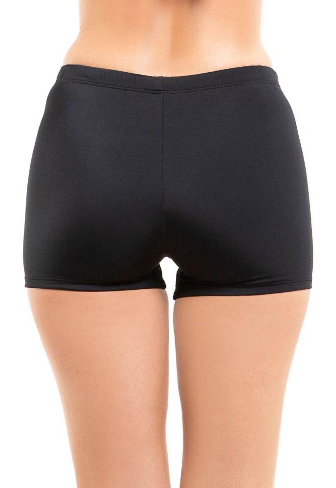Bikini short de lycra color negro-1