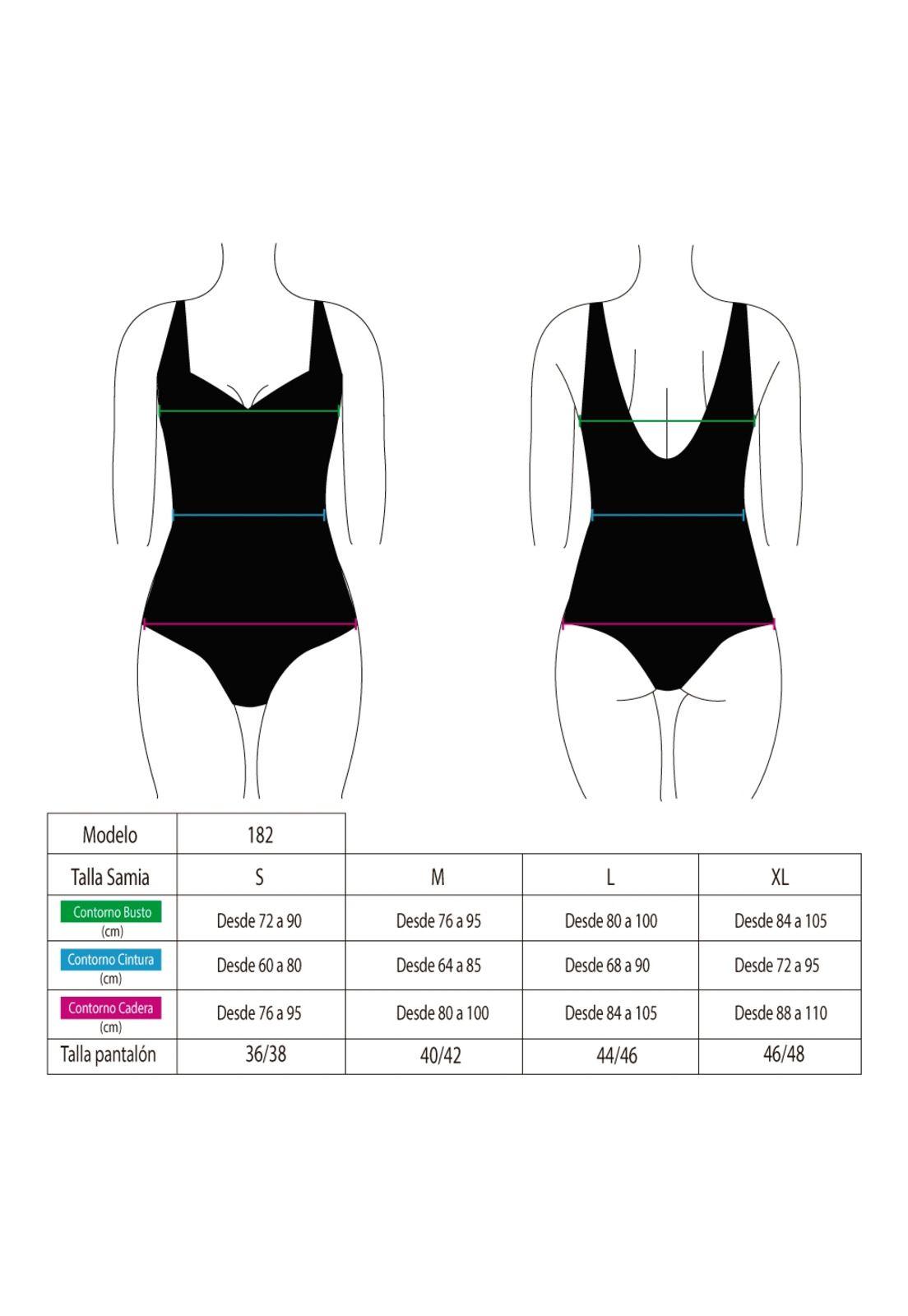 Traje de baño Deportivo rebajado con líneas color verde-2