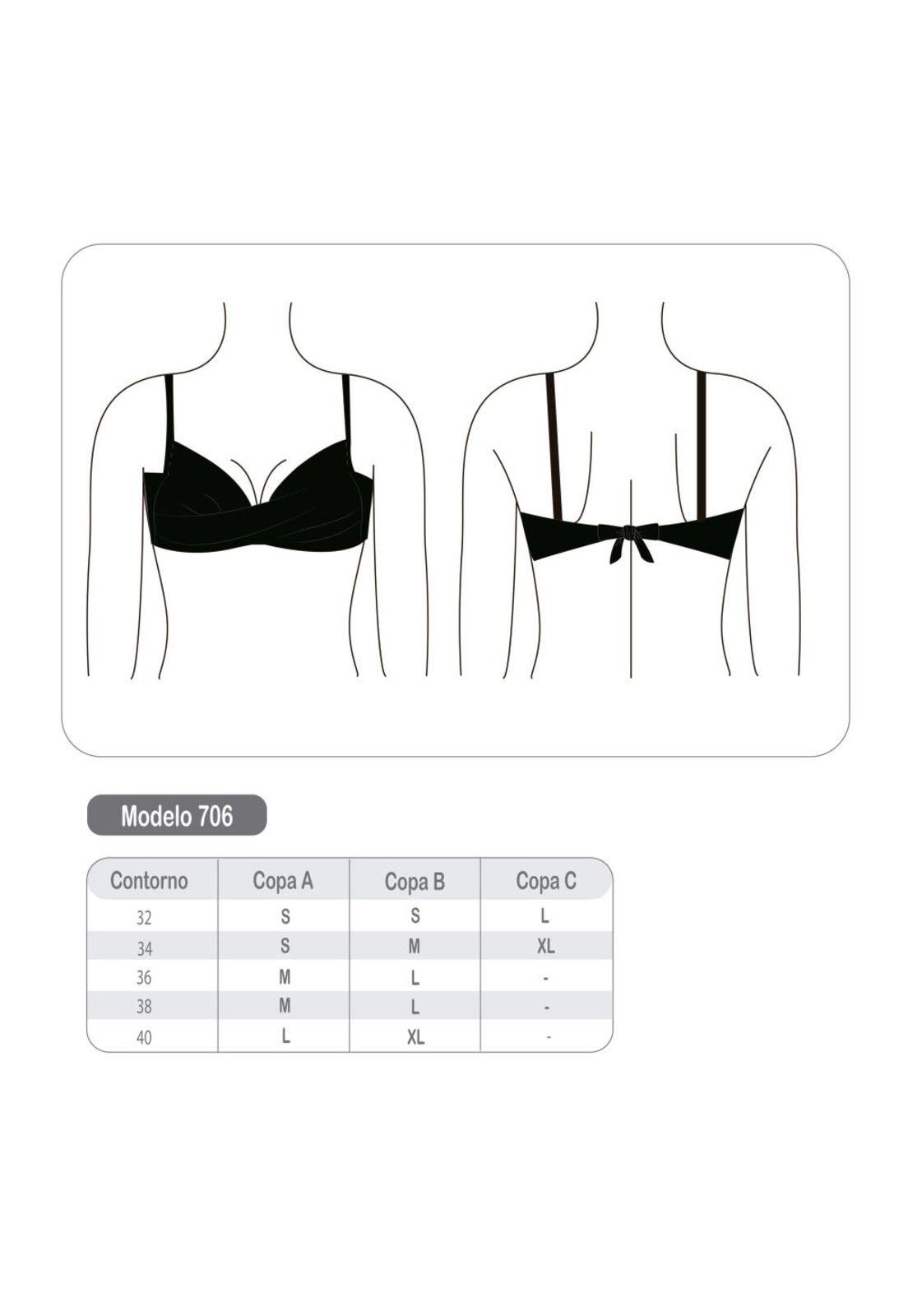 Bikini estilo sostén drapeado negro-3