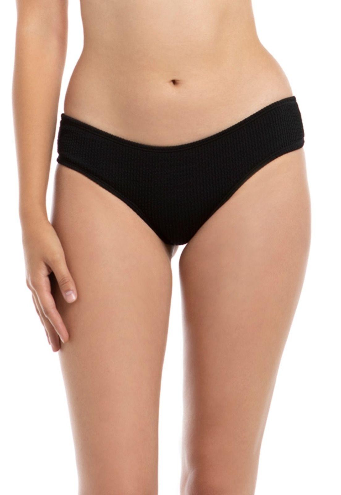 Bikini culotte con textura negro-0