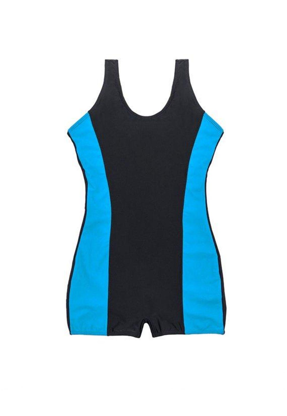 Traje de baño deportivo  hot pant color turquesa-0