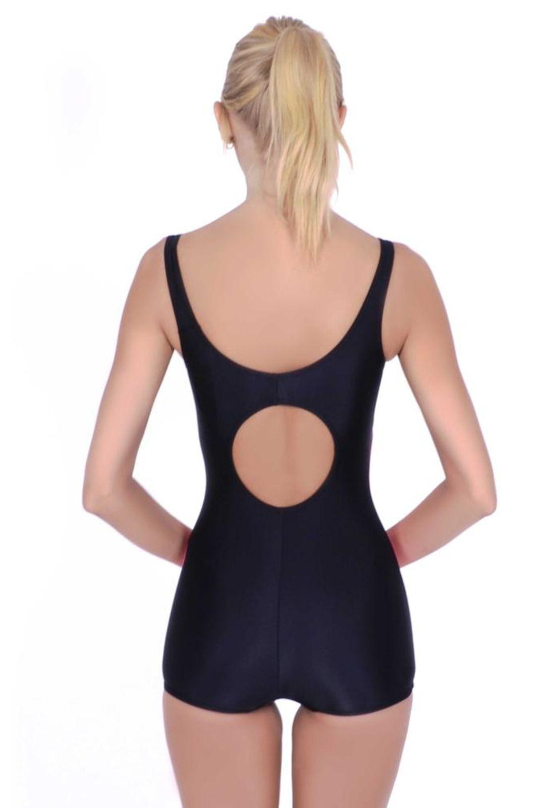 Traje de baño deportivo  hot pant color turquesa-1