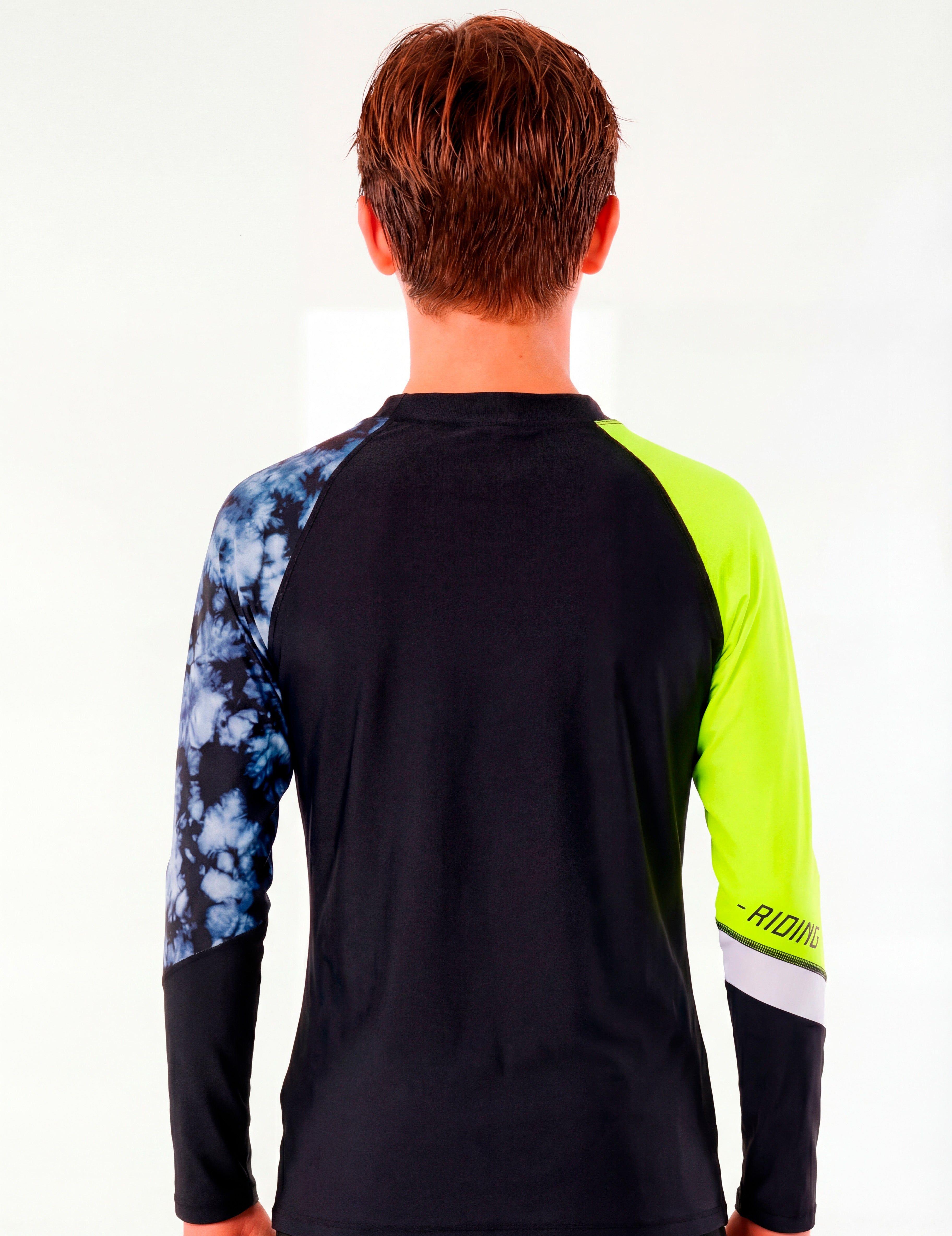 Polera niño protección UV verde-2