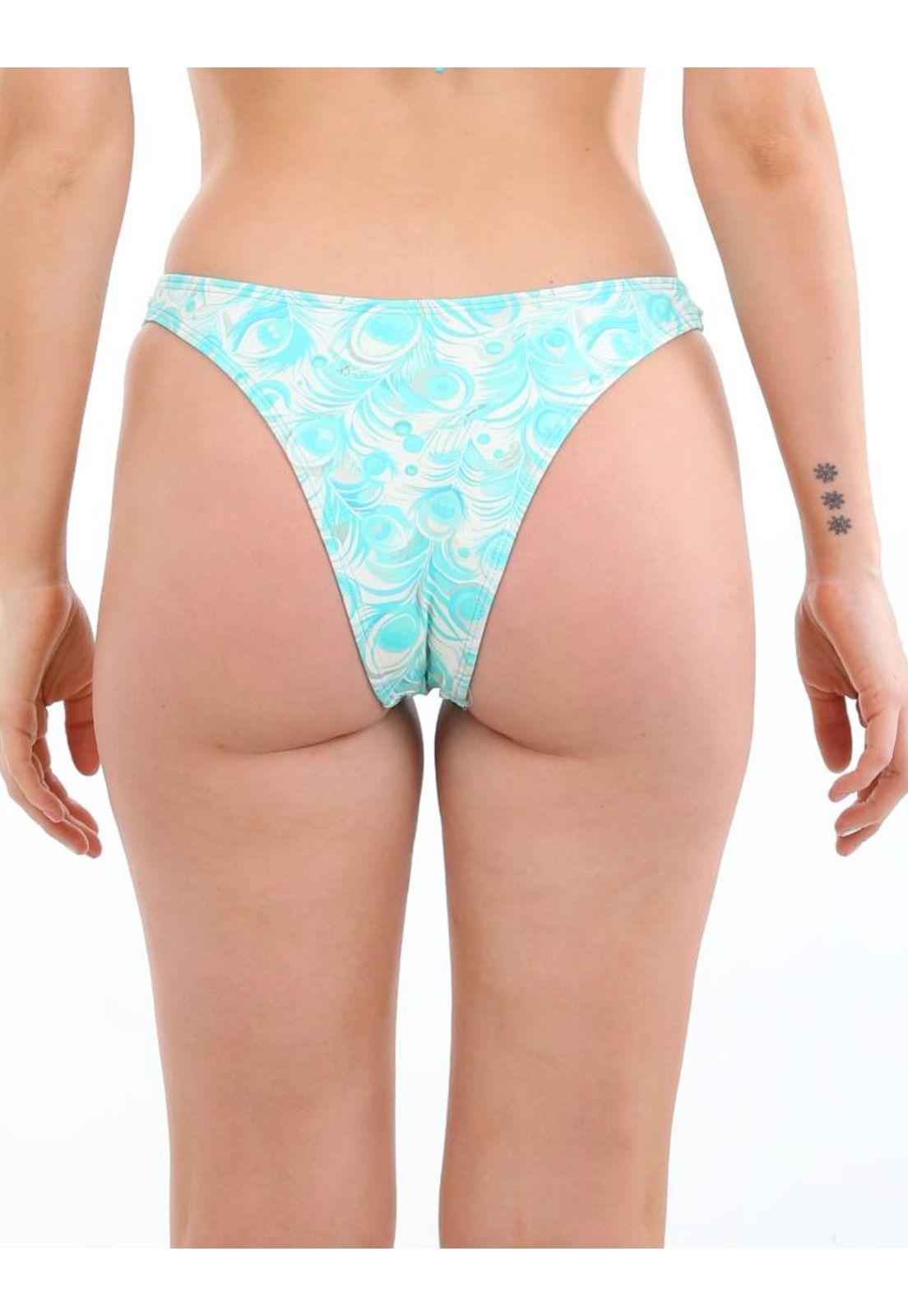 Bikini calzón colaless básico estampado verde-2