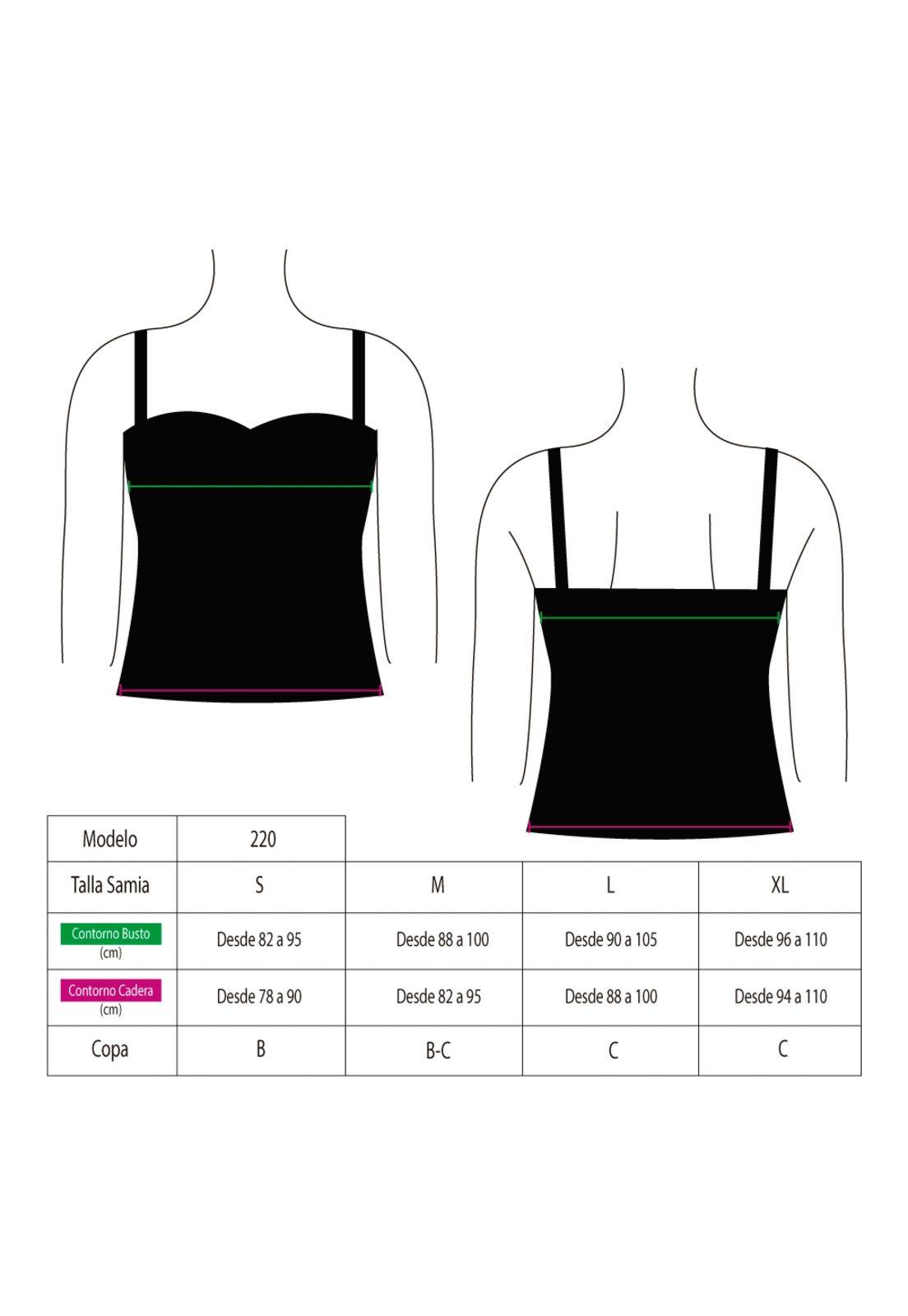 Tankini con barba y relleno naranja-1