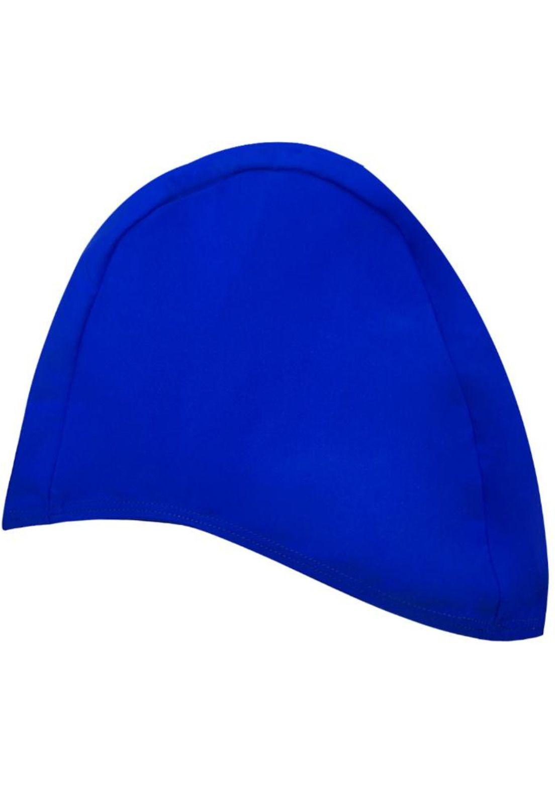Gorro para piscina de lycra de azul-1