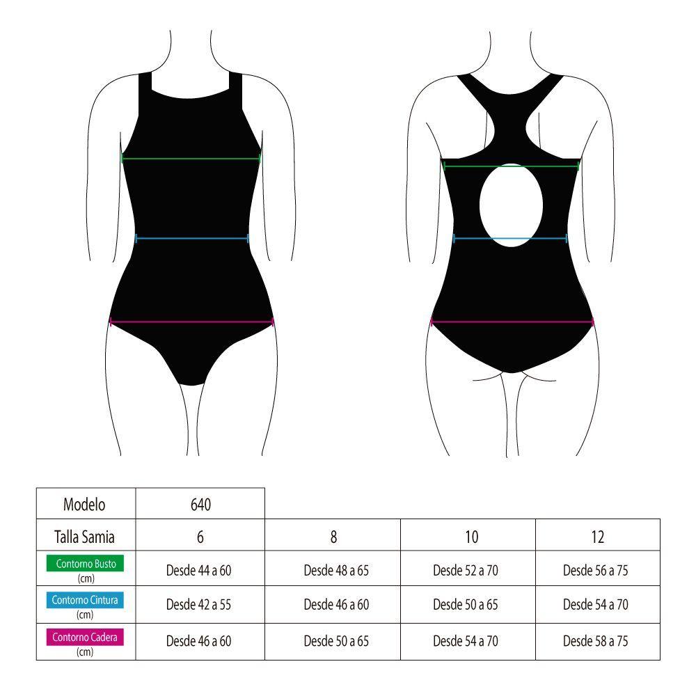 Traje de baño deportivo de niña negro-2