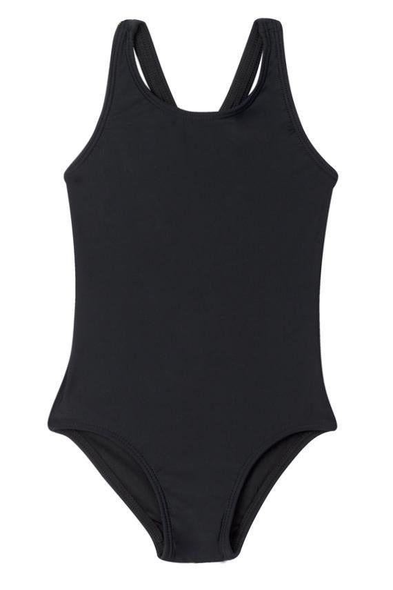 Traje de baño deportivo de niña negro-2