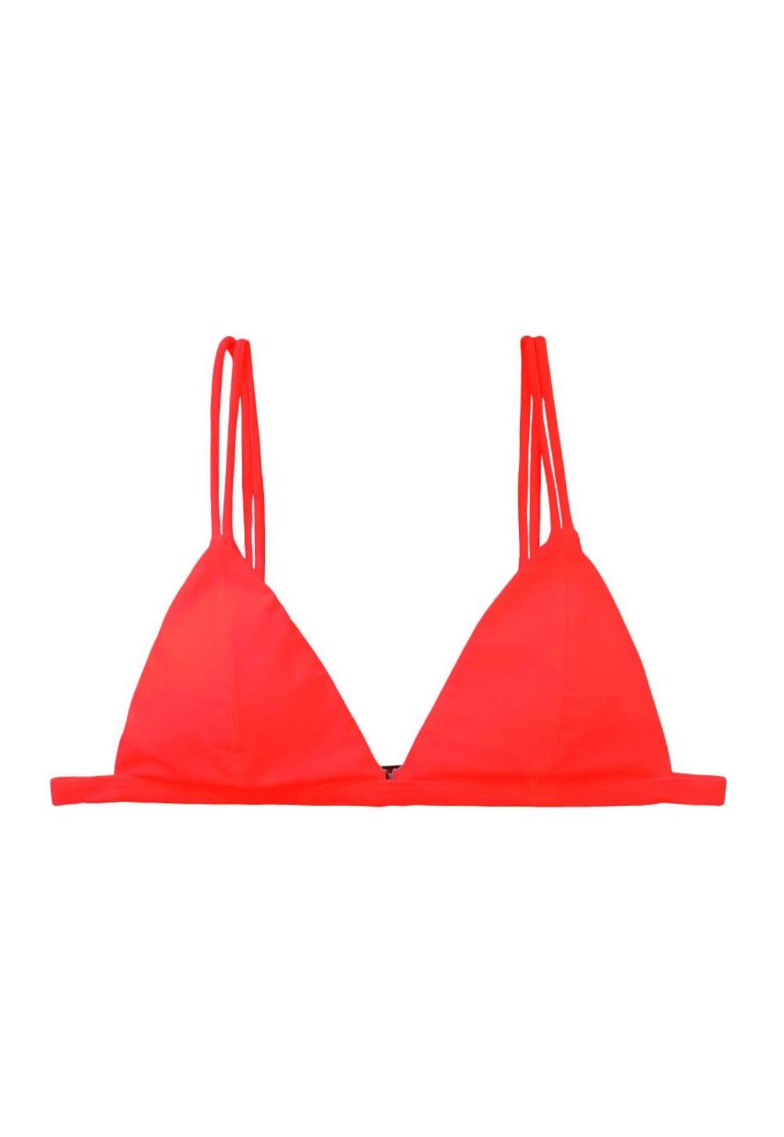 Bikini estilo triangulo color rojo-2
