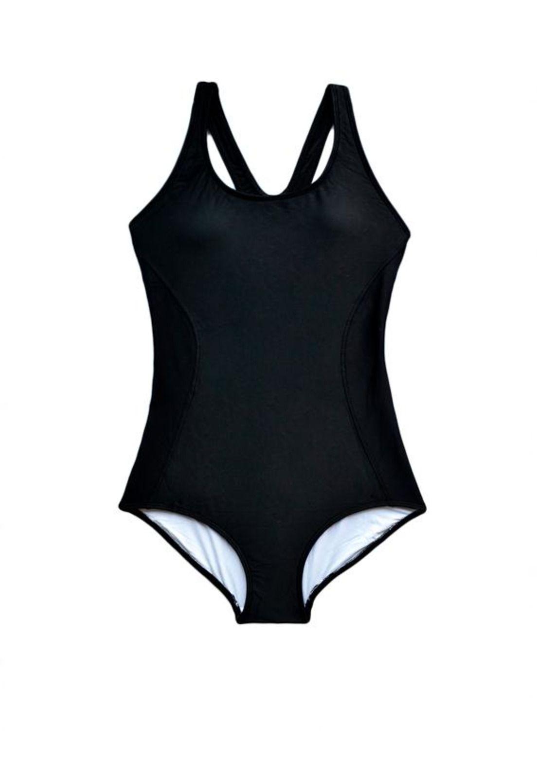 Traje de Baño Clasico Para Natacion Negro-2