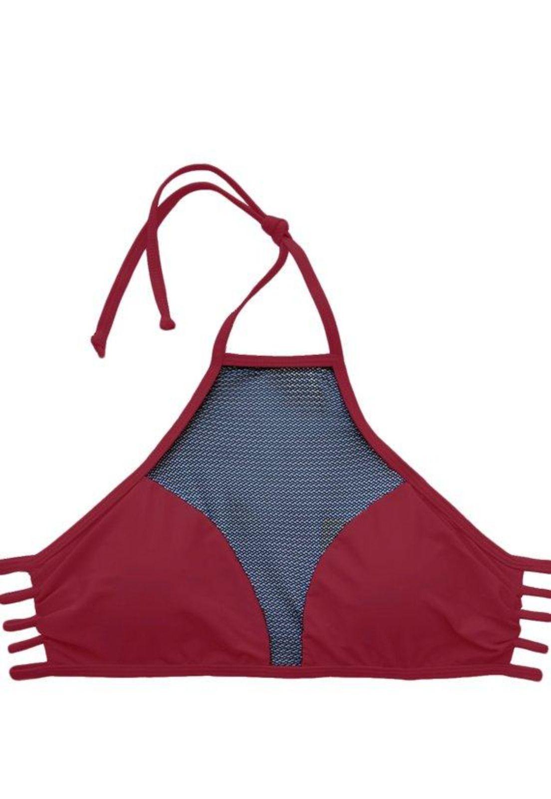 Bikini con transparencia rojo-2