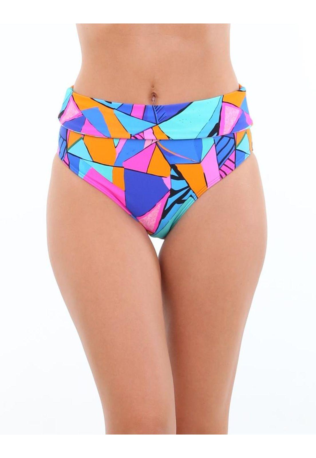 Bikini calzón pin up doble uso estampado azul-0