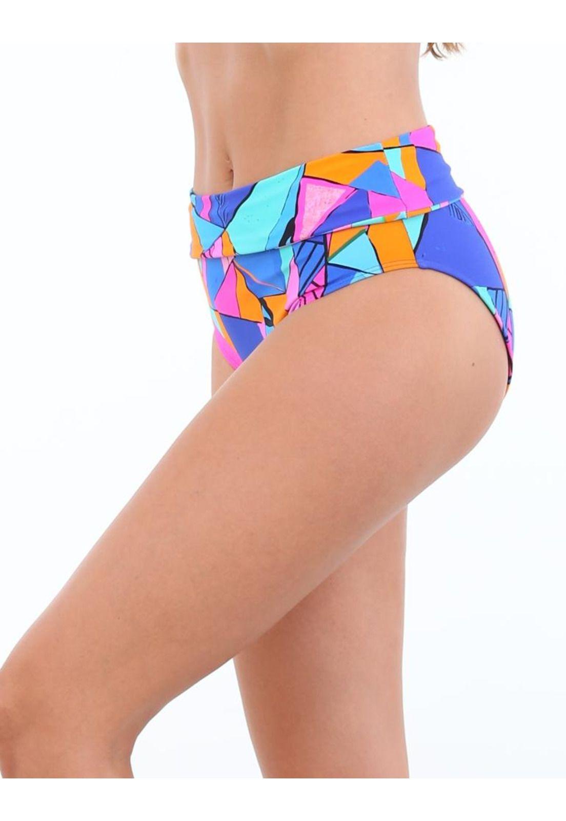 Bikini calzón pin up doble uso estampado azul-2