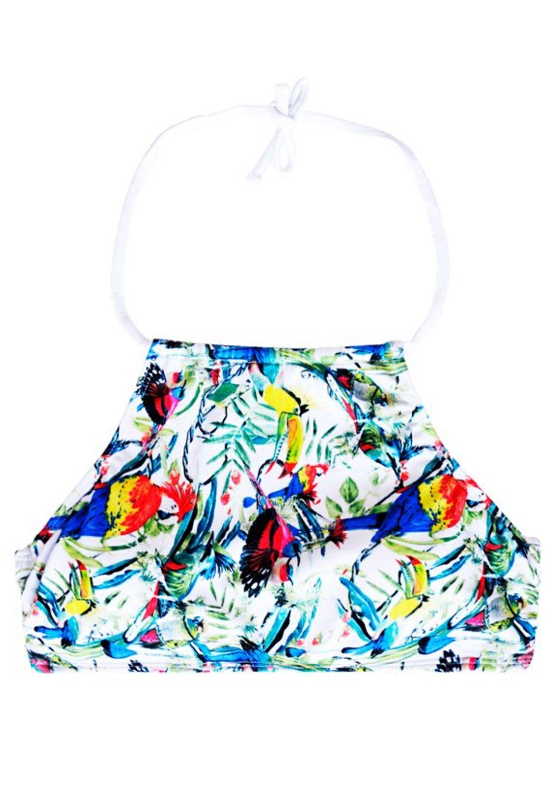 Bikini peto con amarras estampado verde-0
