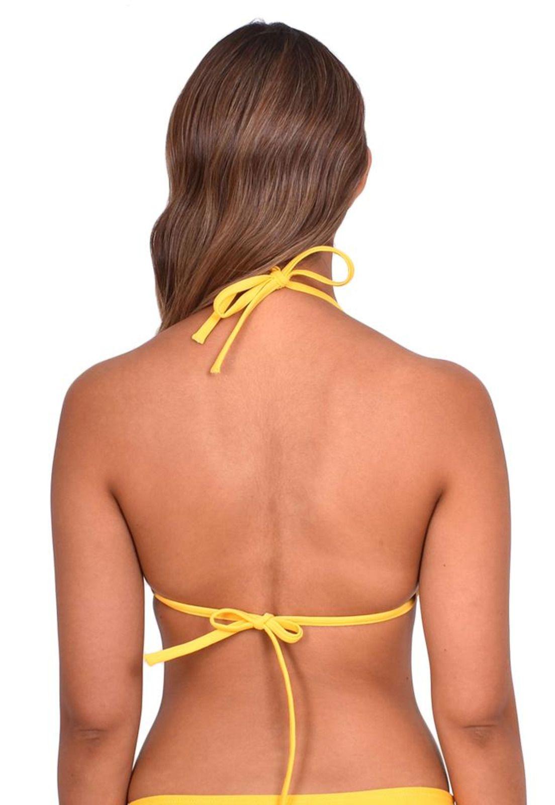Bikini estilo triangulo con bordes ovalados color amarillo-1