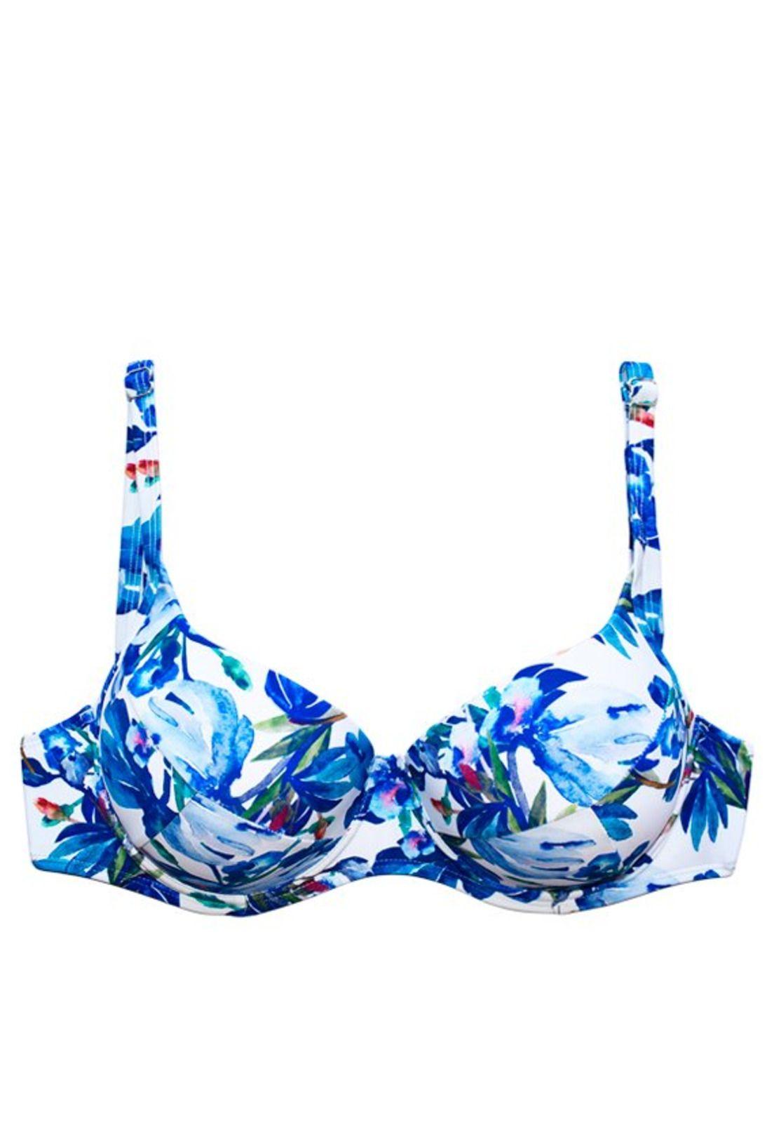 Bikini estilo sostén copa D estampado blanco-2