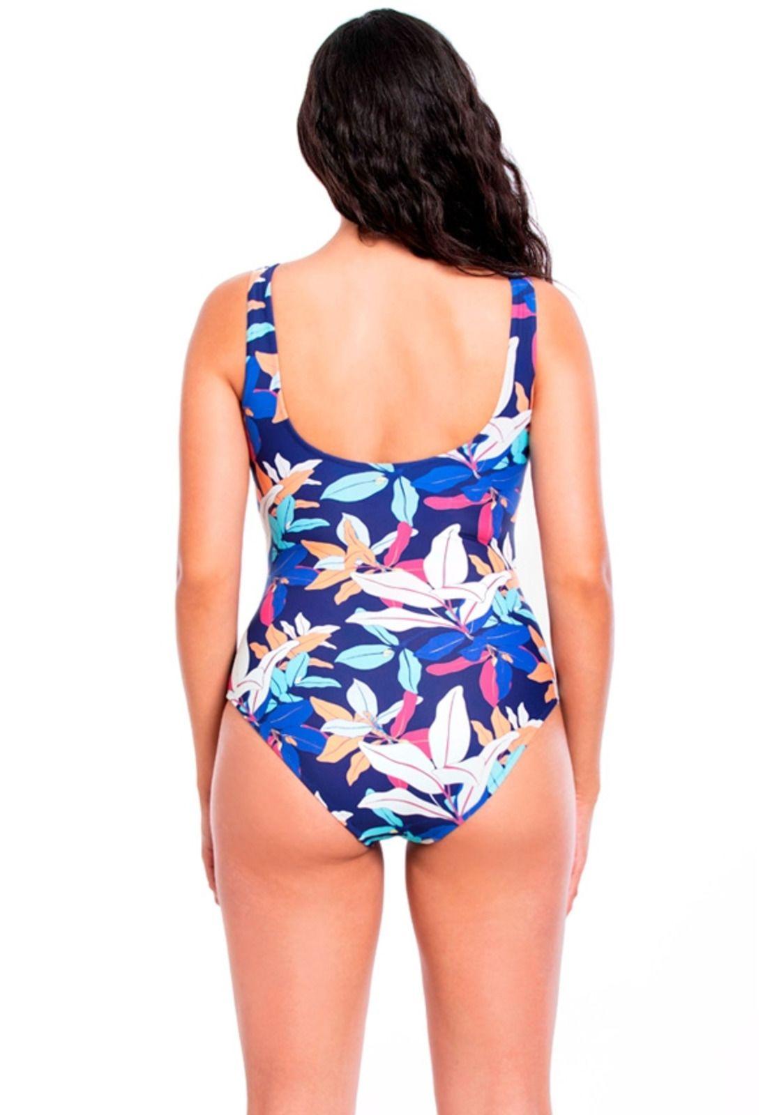 Traje de baño modelador estampado-1