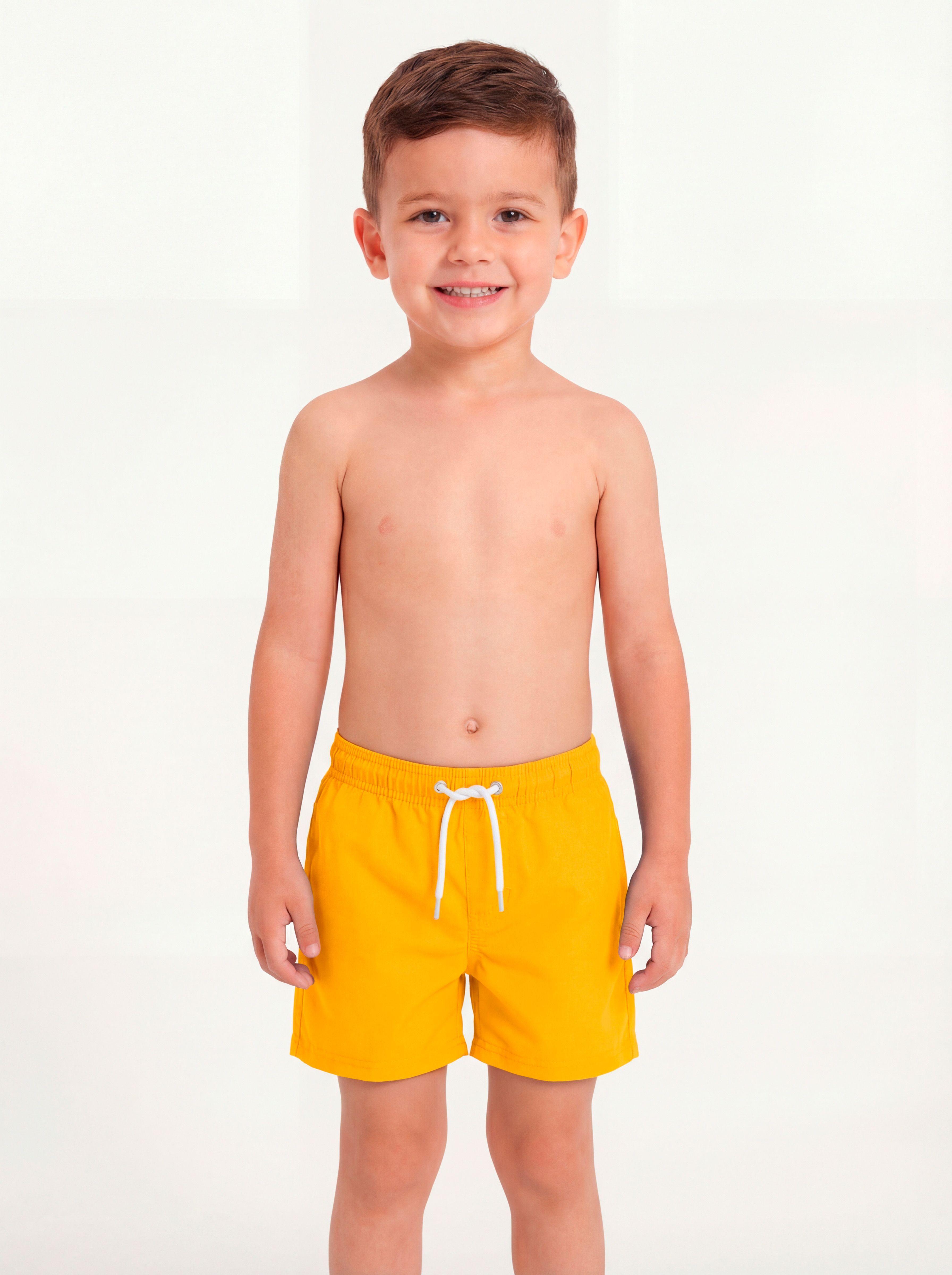 Traje de baño amarillo short niño-0