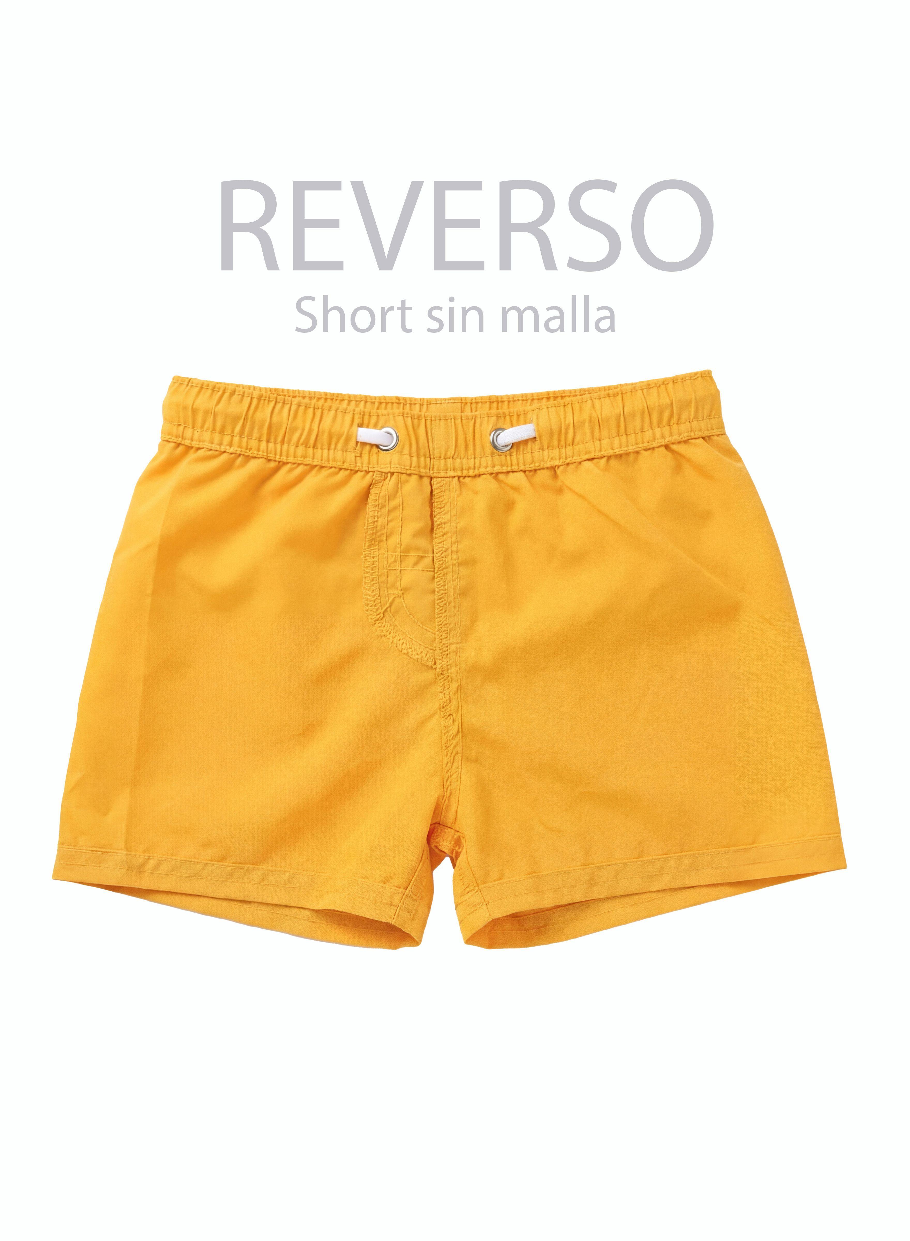 Traje de baño amarillo short niño-3