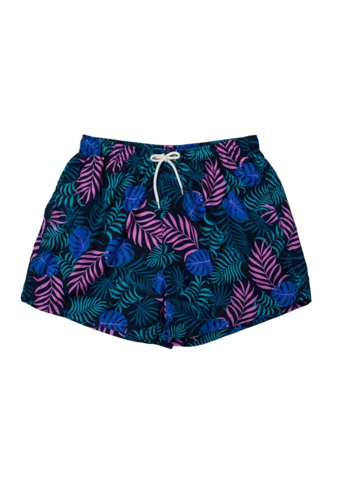Short corto hombre estampado morado-0
