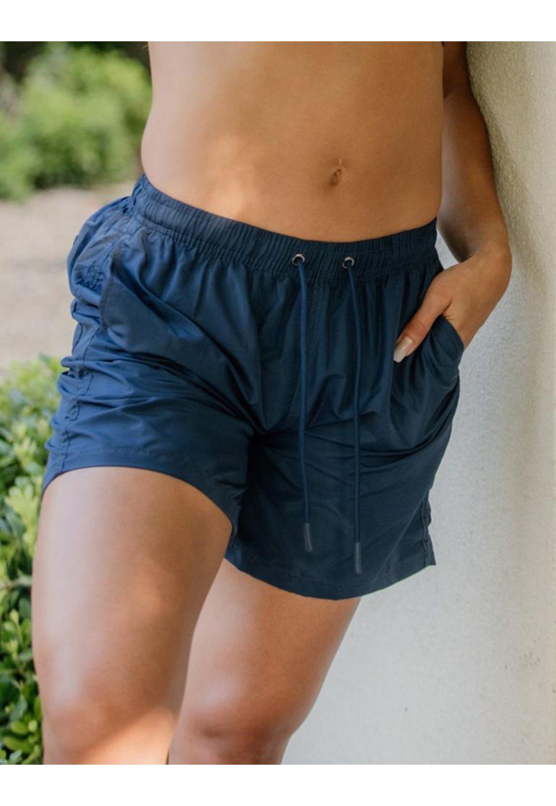 Short largo azul marino mujer-3
